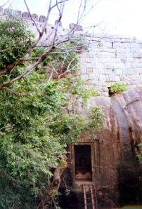 The rock-cut shrine in the fort, Thirumayam